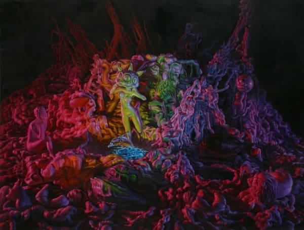 Ron English Splashdancing Bunny, 2008 Oil on canvas 91.44 x 121.92 cm