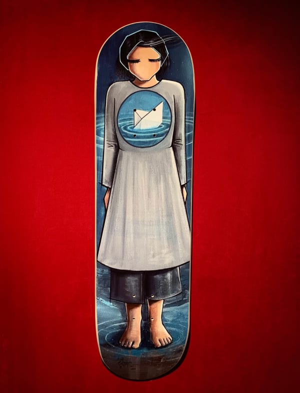 Shamsia Hassani, Drown Skateboard Artist Proof , 2025