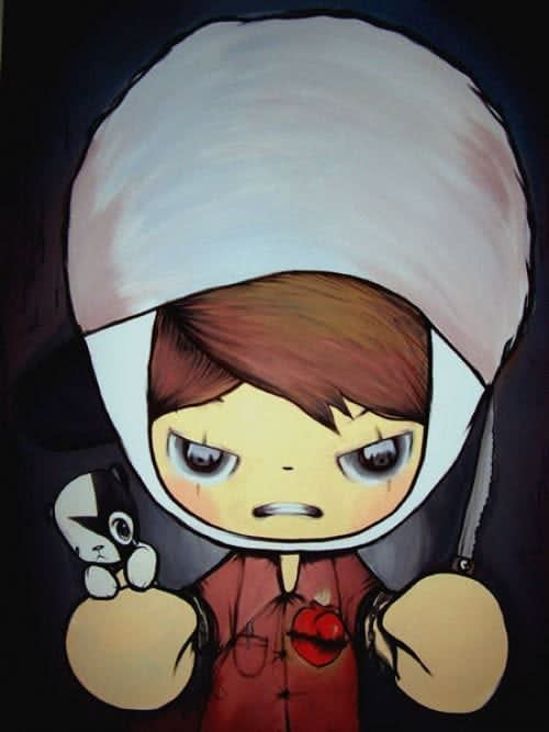 TV Boy Don't Come Close , 2008 Mixed Media on Canvas 146 x 114 cm