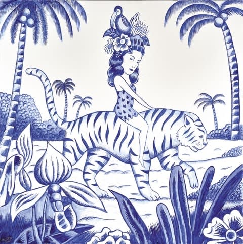 Sergio Mora A Fair in My Garden, 2022 Oil on canvas 150 x 150 cm