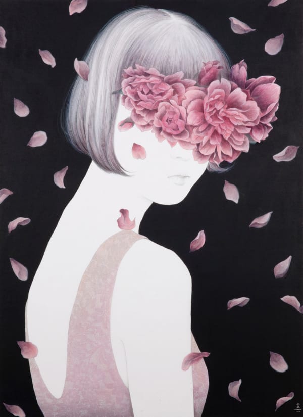 Karin Iwabuchi, Falling Petals (red), 2023