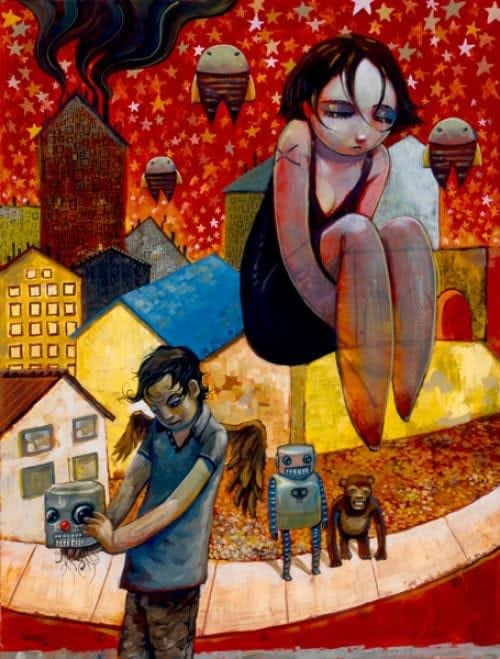 Aaron Jasinski Floating Girl , 2007 Acrylic on canvas 101 x 76 cm