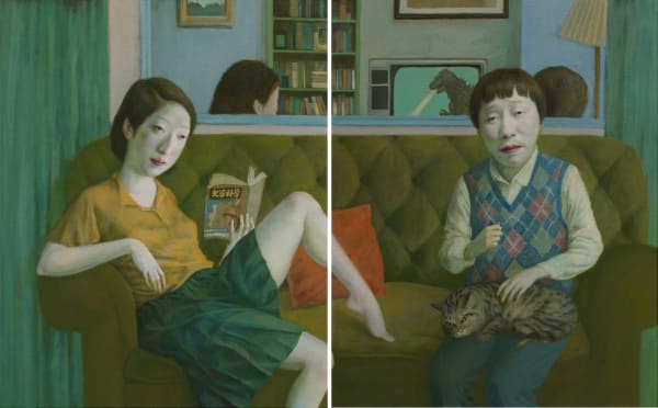 Jeffrey Chong Wang Movie Night, 2021 Oil on Canvas 76 x 122 cm