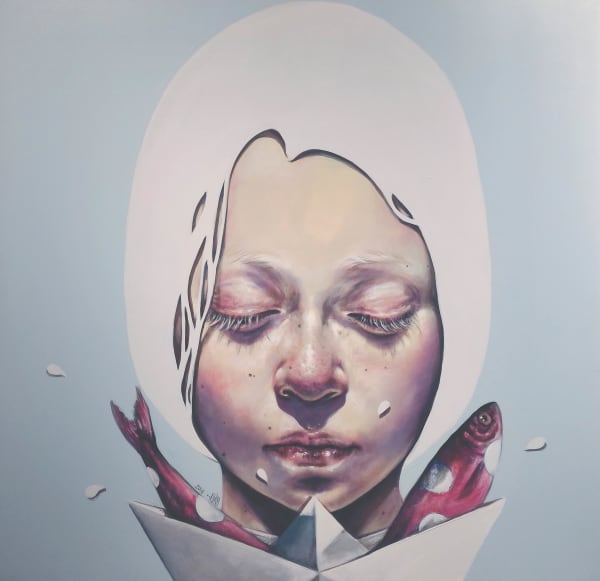 Afarin Sajedi Illusion 2, 2016 Acrylic On Canvas 100 x 100 cm
