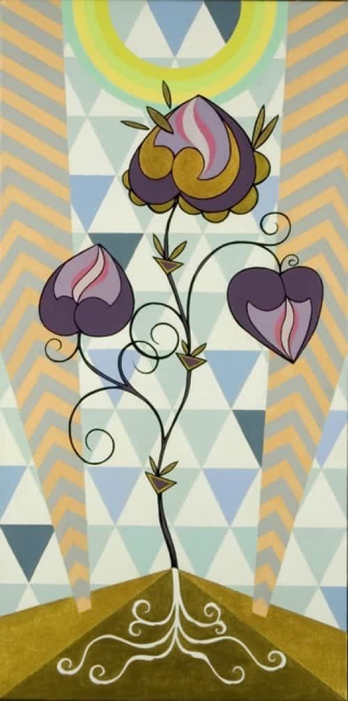 Jonathan Pannacciò Bloom, 2008 Acrylic on board 70 x 30 cm