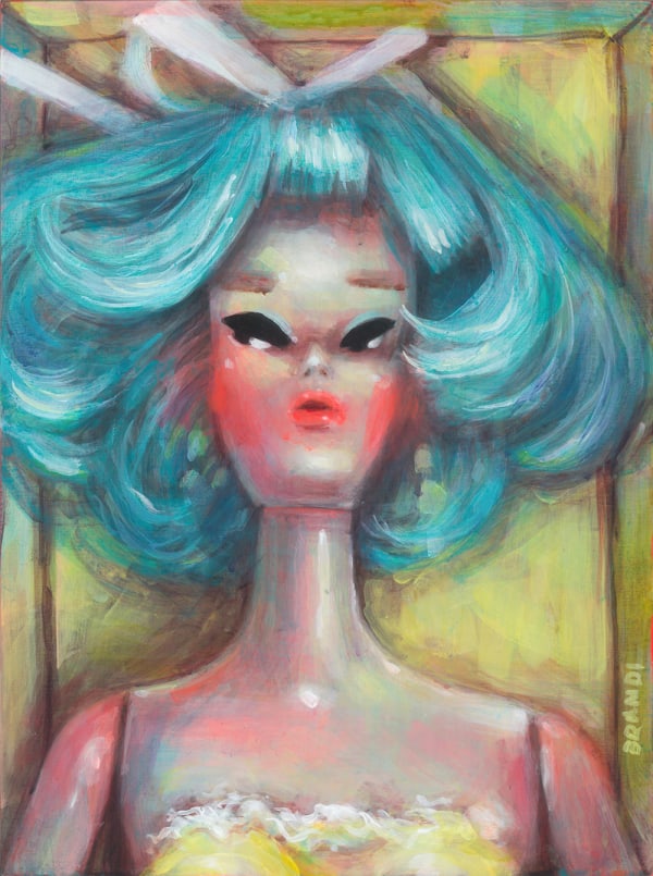 Brandi Milne Blue Barbie, 2019 Acrylic on panel 23 x 30 cm