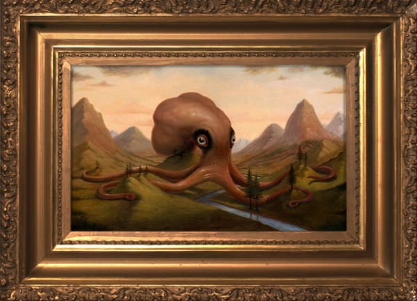 Scott Musgrove The Hiker Oil on board 56 x 41 cm