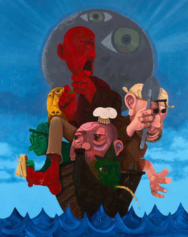 Erkut Terliksiz Exodus, 2023 Acrylic on canvas 160 x 200 cm, 67 x 78.7 in