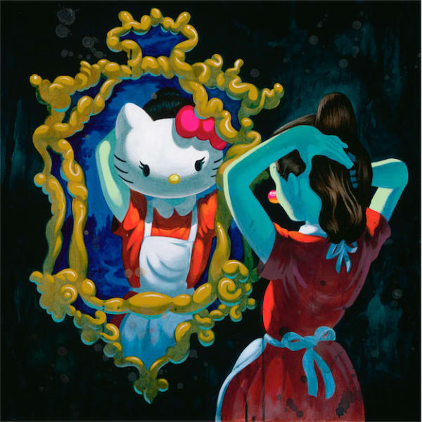 Victor Castillo Who is the Cutest Girl?, 2019 Acrylic on canvas 30 x 30 inches 76 x 76 cm