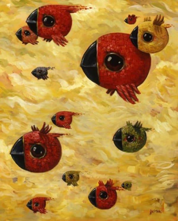 Aaron Jasinski Migration of the birds, 2008 Acrylic on canvas 76 x 54 cm