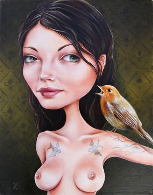 Ken Keirns Dirty Birdy, 2008 Oil on canvas 27.94 x 35.56 cm