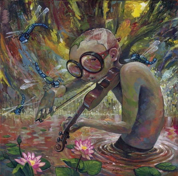 Aaron Jasinski Melody for the Primordial , 2012 Acrylic on Wood Panel 41 x 41 cm