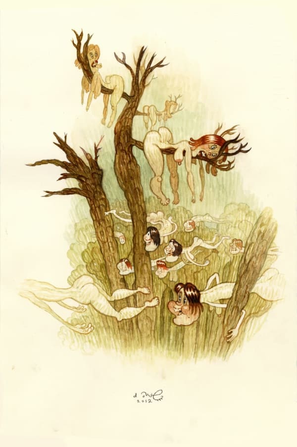 Dave Cooper Among the Trees, 2011 Watercolour and Graphite 28 x 44 cm