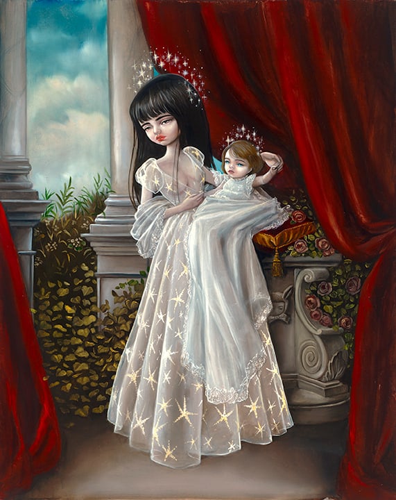 Kukula And All The Stars Oil on canvas 41 x 51 cm (16 x 20 cm inches)