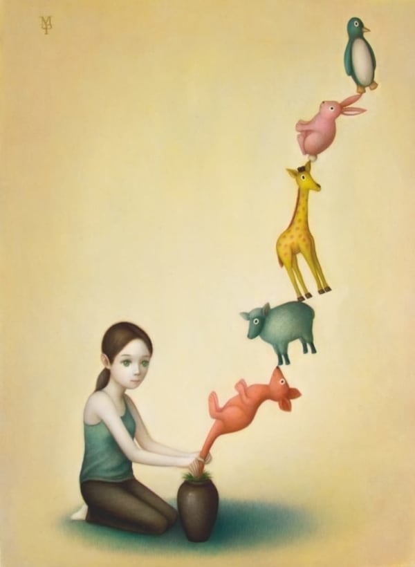 Matthew Pasquarello Ascent of Animals , 2011 Oil on canvas 35 x 48 cm