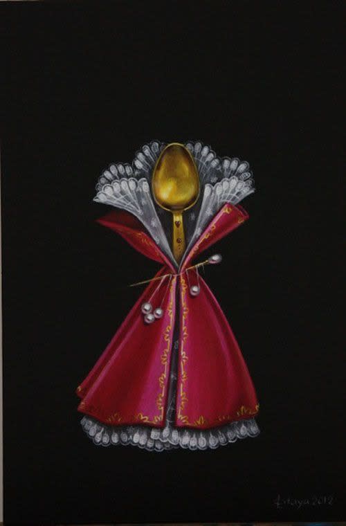 Leila Ataya Queen Alexandra, 2017 Acrylic on board 20 x 30 cm