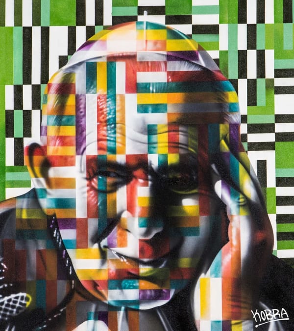 Eduardo Kobra Giovanni Paolo II, 2014 Spray Paint On Canvas 70 x 70 cm