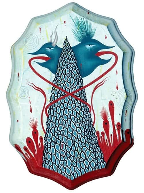 Colin Johnson Serpentine Manifesto, 2008 Mixed Media on Wood 17.78 x 12.7 cm