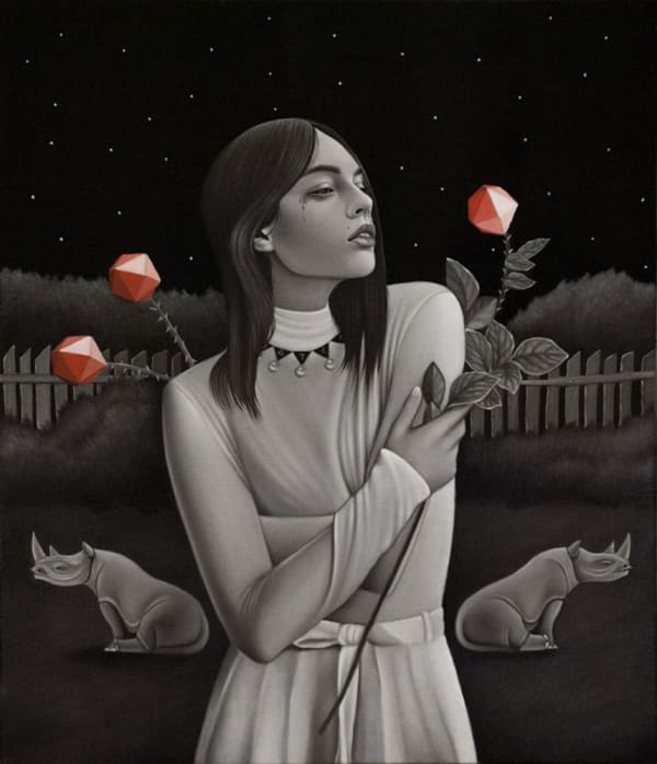 Seven Moods The garden Of Memories Oil On Canvas 60 x 70 cm