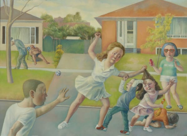 Grace Eunshin Kim Thou Shalt Love Thy Neighbours I, 2022 Oil on canvas 46 x 61 cm 18 x 24”