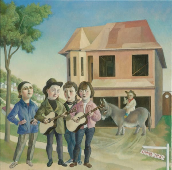 Grace Eunshin Kim The Band, 2022 Oil on canvas 61 x 61 cm 24 x 24”