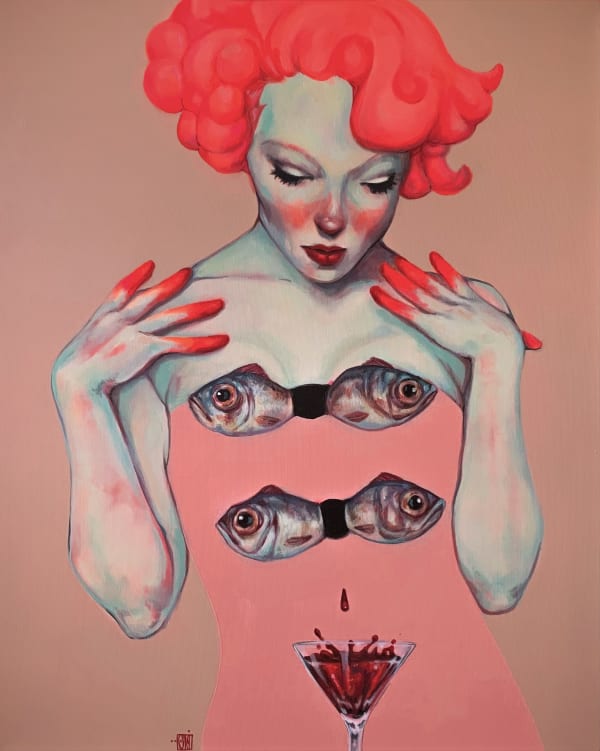 Afarin Sajedi Bon Appétit Bloody Mary, 2023 Acrylic on canvas 100 x 81 cm 39.37 x 31.9 in