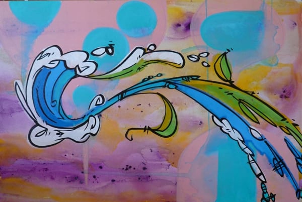 Lebo Up From The Unknown , 2008 Mixed media on canvas 92 x 61 cm