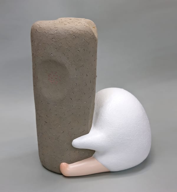 Kanako Ozawa Mutualism -2-, 2025 Acrylic, Stone Dust, Cheesecloth 43 x 29 x 55 cm 16.9 x 11.4 x 21.6 in