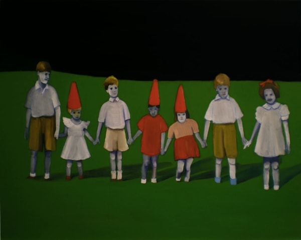 Silvia Idili La cerimonia, 2010 Oil on board 40 x 50 cm