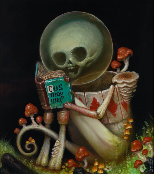 Jesus Aguado Cosmogony, 2024 Acrylic on wood panel Image size: 45 x 50 cm/ 17.7 x 19.7 in Framed size: 50 x 55.5 cm/ 19.7 x 21.8 in