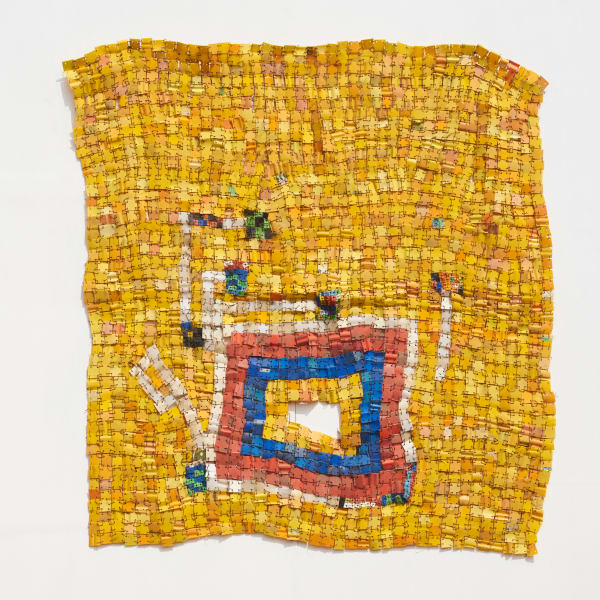 Serge Attukwei Clottey Flower vast I, 2021 Plastics and wires 64 x 60 in 162.56 x 152.40 cm