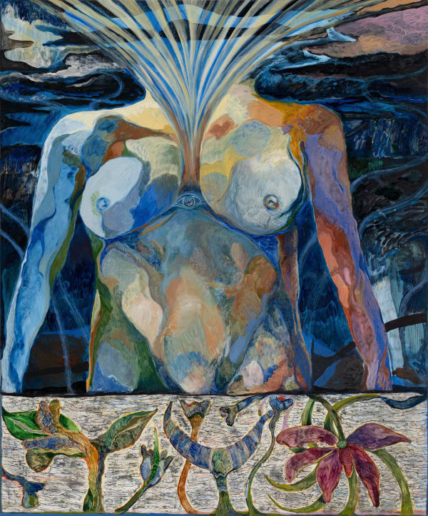 Maya Weishof Breathe in breathe out, 2022 203 x 167,5 cm Oil, dry pastel, charcoal and oil bar on canvas