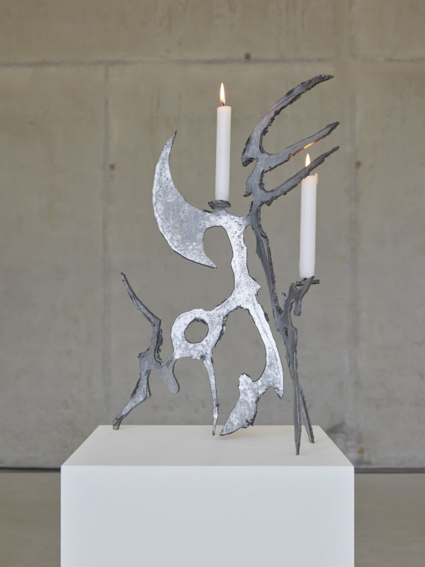 Mauro Ventura Angel Elixir (Morph mix) , 2022 Galvanized steel, candles 50 x 45 x 10 cm