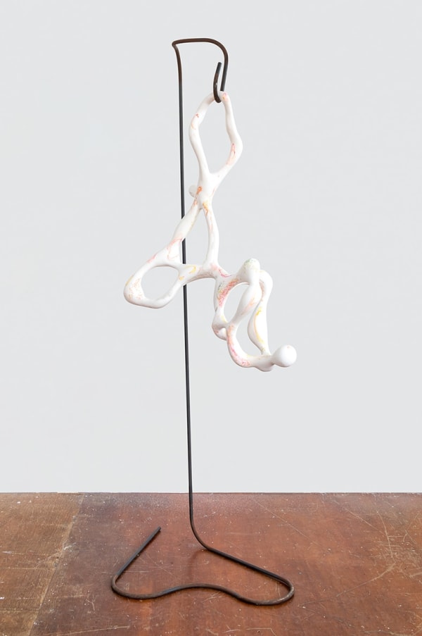 Vanessa da Silva In Cycle, 2022 Steel, polystyrene, fibre coating, acrylic compound, styroplaster, pigment, soft pastel Sculpture: 83 x 74 x 33 cm Metal structure: 170 x 58 x 52 cm