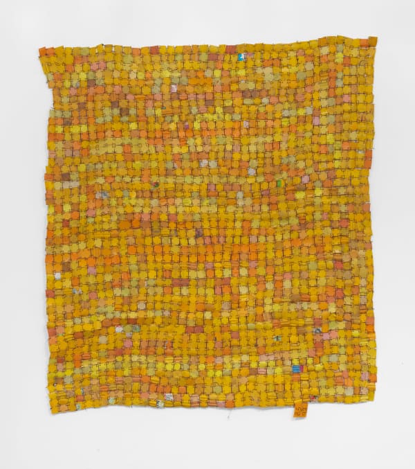 Serge Attukwei Clottey Flow, 2022 Plastic and copper wire 85 x 93 in 215.90 x 236.22 cm