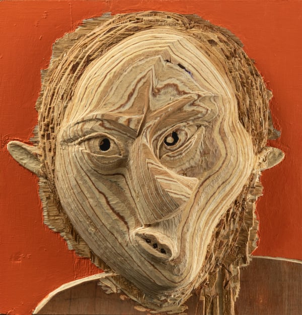 wo-sided mask, Lady Picasso - Mputu, Aimé Mpane