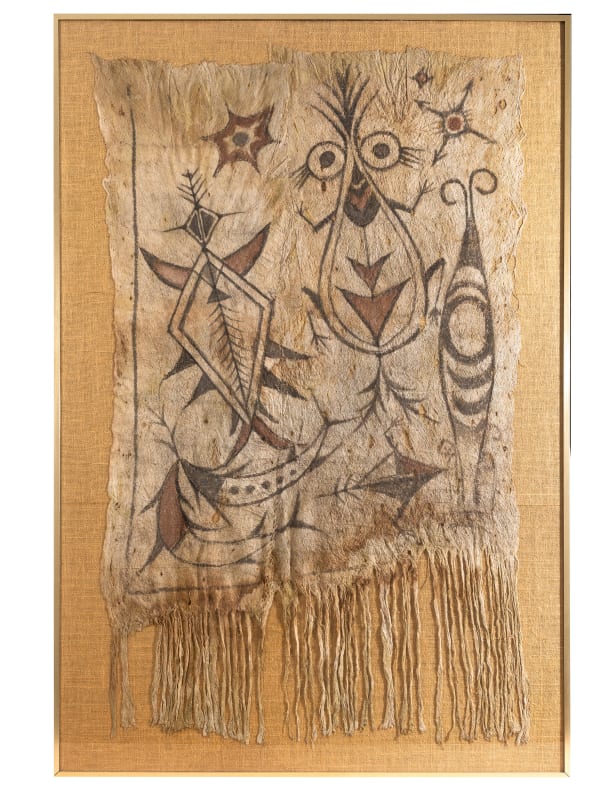 Bark Cloth Painting Lake Sentani Papua, Indonesia