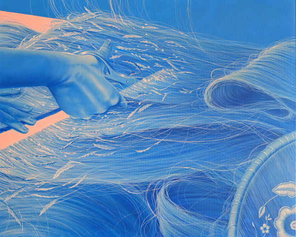 Florence Solis Cut & Sew II, 2024 Acrylique sur toile / Acrylic on canvas 24 x 30 inches 61 x 76.2 cm