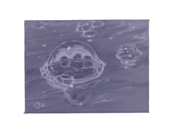 Changpeng Li Bubbles, 2024 Huile sur toile / Oil on Canvas 5 ⅞ x 7 ⅞ inches 15 x 20 cm