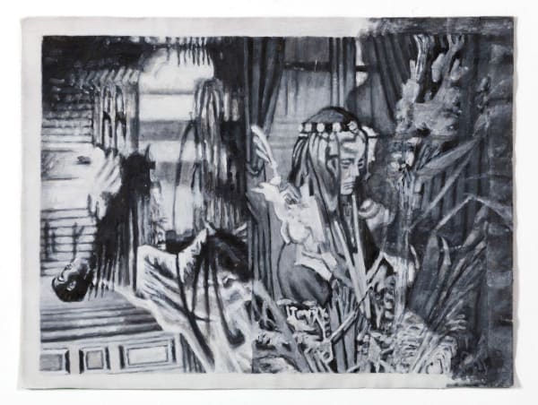 Megan Wade-Darragh Study: Belle Last Year, 2021 Encre et acrylique sur toile / India ink and acrylic canvas 9 x 12 inches 22.9 x 30.5 cm