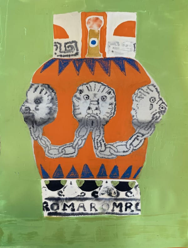 Matias Paradela Nemea Encadenado, 2021 Huile et aquarelle sur papier / Oil on watercolour on paper 20 x 14 inches 50.8 x 35.6 cm