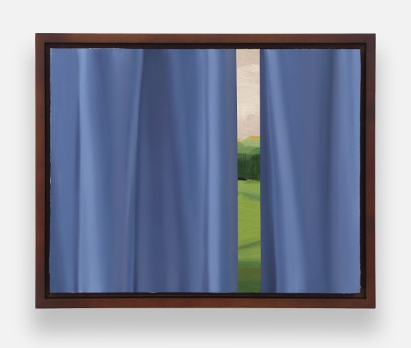 Shawn Huckins, Field View and Blue Curtain (Plein Air I), 2025