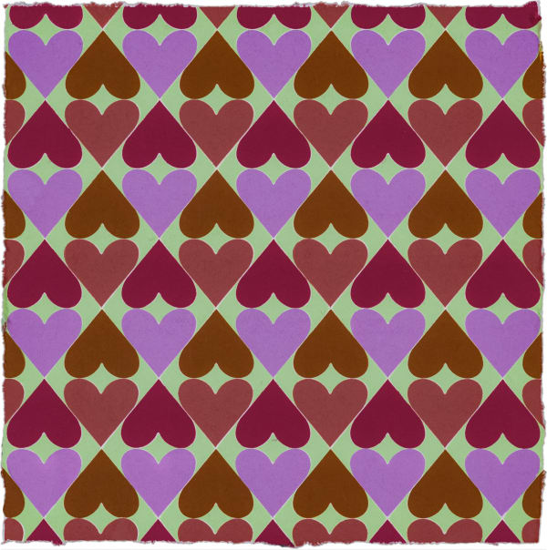 Polly Apfelbaum, There Are Many Hearts (14 x 14) 1, 2020