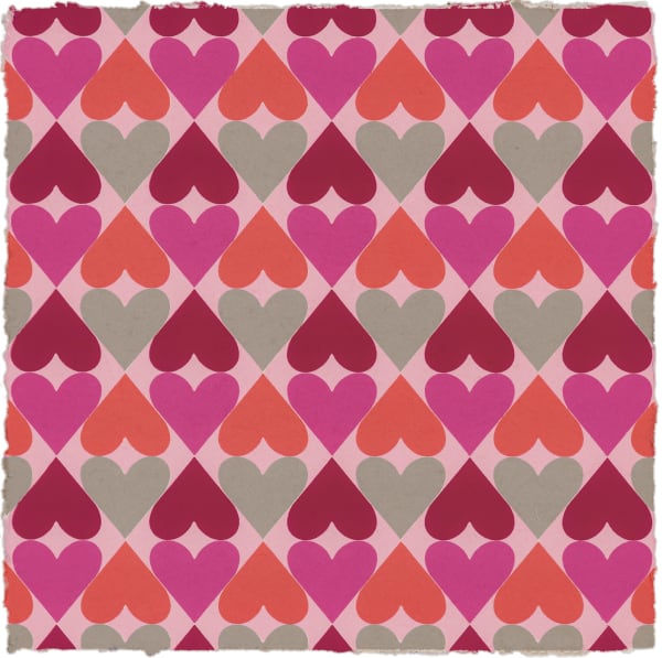 Polly Apfelbaum, There Are Many Hearts (14 x 14) 15, 2020