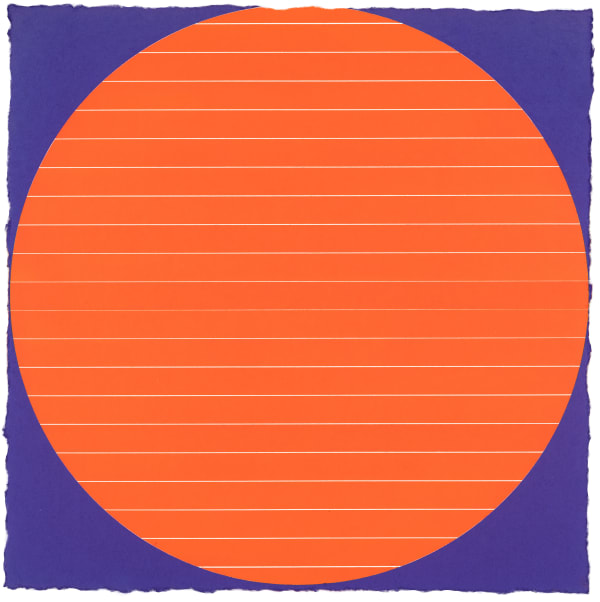 Polly Apfelbaum Durham Press Solar Eclipse Woodblock Monoprint Unique