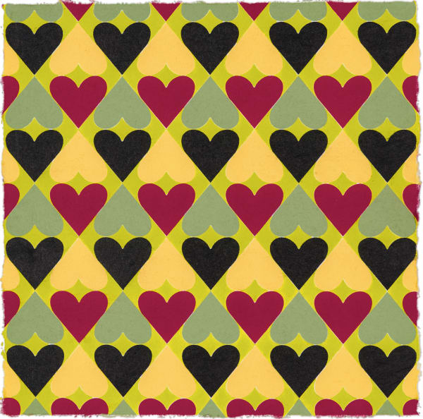 Polly Apfelbaum, There Are Many Hearts (14 x 14) 36, 2020