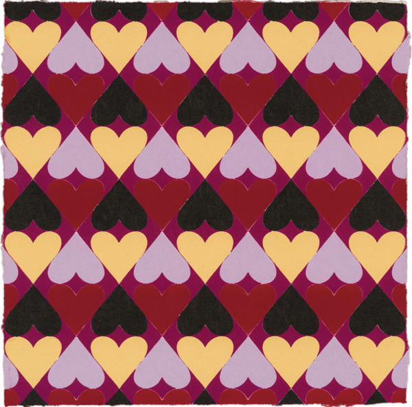 Polly Apfelbaum, There Are Many Hearts (14 x 14) 16, 2020