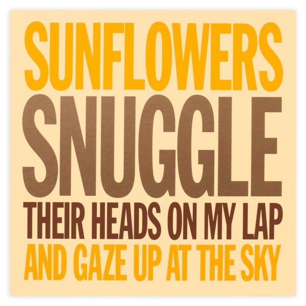 John Giorno Welcoming the Flowers Sunflowers Edition Print