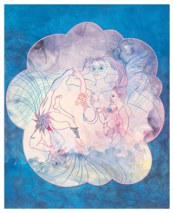 Chitra Ganesh Durham Press The Wolf Watcher's Dream Monotype Uniques