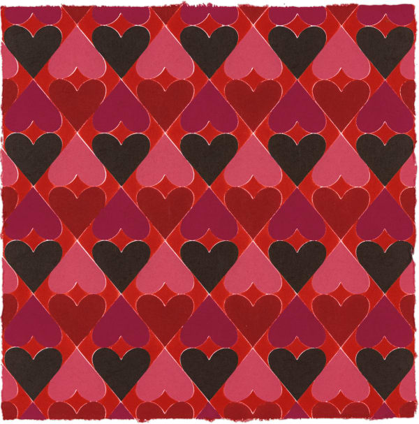 Polly Apfelbaum, There Are Many Hearts (14 x 14) 42, 2020